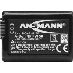 Ansmann NP-FW50 Sony kamera akku 7,4V 900 mAh, (1400-0008)