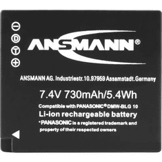 Ansmann DMW-BLG10E Panasonic kamera akku 7,4V 730 mAh, (1400-0063)