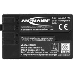 Ansmann D-LI109 Panasonic kamera akku 7,4V 1100 mAh, (1400-0020)