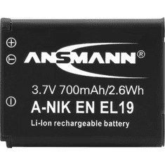 Ansmann EN-EL19 Nikon kamera akku 3,7V 700 mAh, (1400-0016)