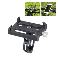 GUB kerékpáros telefontartó (360°-ban állítható, fém kormányra rögzítő, 6.5" méret) FEKETE (G-83) (G-83)