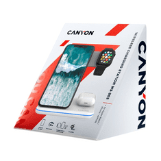 Canyon WS-303 3az1-ben vezeték nélküli töltőállvány fehér (CNS-WCS303W) (CNS-WCS303W)