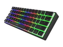 Genesis Gaming Keyboard THOR 660/RGB/Gateron Brown/Vezeték nélküli USB + Bluetooth/US elrendezés/Fekete