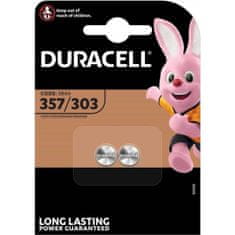 Duracell 2x Gombelem Ezüstoxid D 357 303 SR44 G13 1.5V