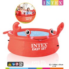 Intex "Easy Set" vidám rákmintás felfújható medence 183 x 51 cm 3202880