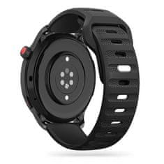 TKG Huawei Watch GT / GT2 / GT2 Pro (42 mm) okosóra szíj - Tech- Protect IconBand Line - fekete szilikon szíj (szíj szélesség: 20 mm)