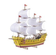 Woodcraft fa 3D puzzle kereskedelmi hajó