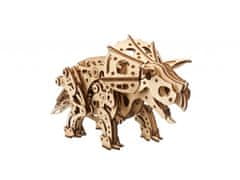 UGEARS 3D fából készült mechanikus puzzle Triceratops