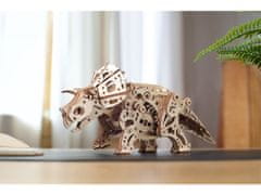 UGEARS 3D fából készült mechanikus puzzle Triceratops