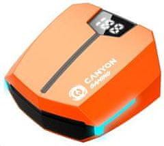 Canyon gaming TWS Doublebee GTWS-2, BT headset mikrofonnal, narancssárga színben