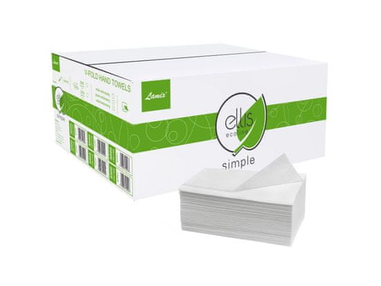 sarcia.eu ELLIS Ecoline papírtörlő, kétrétegű, összehajtogatott, fehér papírtörlő