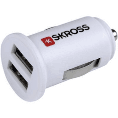 Skross Szivargyújtó USB töltő adapter 2 részes USB aljzattal 12V/5V (max.) 1A Midget 2.900610 MCC Dual (2.900610 MCC Dual-USB 3,4 A Midget USB C)
