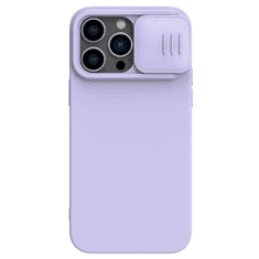 Nillkin Apple iPhone 14 Pro, Szilikon tok, közepesen ütésálló, kamera védelem, Magsafe töltővel kompatibilis, CamShield Silky Magnetic, lila (RS129441)