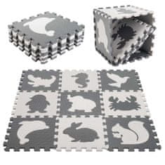 Aga Kontrasztos hab Puzzle 85 cm x 85 cm 9 darab Fekete-fehér