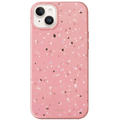 UNIQ Apple iPhone 14, Szilikon tok, közepesen ütésálló, konfetti minta, Coehl Terrazzo, színes/rózsaszín (S74254)