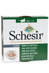 Schesir Cat Cons. Felnőtt tonhal/csirke 85G