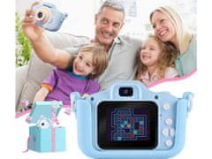 Verkgroup Aku. LCD digitális fényképezőgép gyerekeknek SD kék + tok és szíj