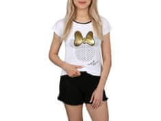 sarcia.eu DISNEY Minnie Lány pizsama rövidnadrággal, fekete-fehér OEKO-TEX pizsama 11 év 146 cm