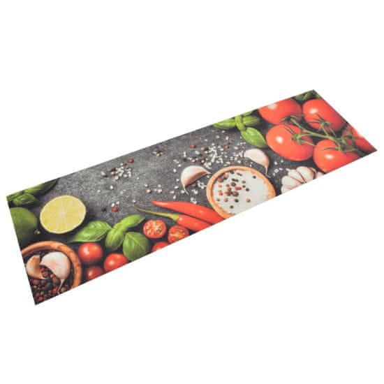 Greatstore mosható zöldségmintás bársony konyhai szőnyeg 45x150 cm