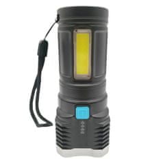 OEM Maxi LED elemlámpa USB-n keresztüli töltéssel-Fekete