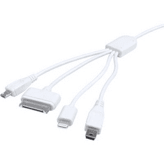 EUFAB Apple iPhone USB töltőkábel, adatkábel (30 pólusú, Lightning, Mini B, Micro B csatlakozókkal) 16494 (16494)