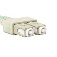 Lanberg optikai patch kábel MM SC/UPC-SC/UPC duplex 2m LSZH OM3 50/125 3mm átmérőjű, ciánkék színben