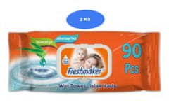 Freshmaker gyerek nedves törlőkendő baba 90 db (aloe vera) (2 db)