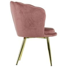 STEMA Étkező, otthoni és éttermi szék HTS-D41AG, arany kerettel, 44-es lazac rózsaszín kárpittal