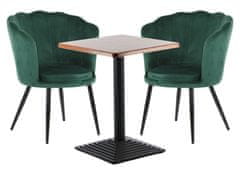 STEMA Étkező, otthoni és éttermi szék HTS-D41A, fekete kerettel, sötétzöld kárpitozással