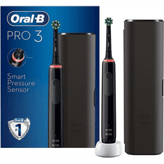 BRAUN Oral-B PRO 3 3500 elektromos fogkefe Cross Action fejjel + úti tok (Oral-B PRO 3 3500_fekete)