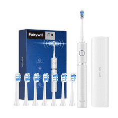 FairyWill FW-P11 elektromos fogkefe szett tokkal és pótfejekkel fehér (6973734200913) (6973734200913)