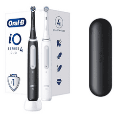 BRAUN Oral-B iO4 elektromos fogkefe fekete+fehér szett (10PO010376) (10PO010376)