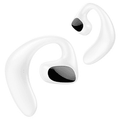 Borofone Bluetooth sztereó fülhallgató, v5.3, TWS, töltőtok, sportoláshoz, érintés vezérlés, LED-es kijelző, fülre akasztható, BW22 Dawn, fehér (PSPM032127)