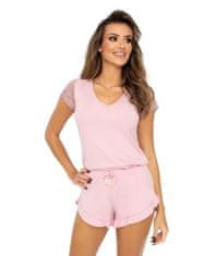 Amiatex Női pizsama Celine + Nőin zokni Gatta Calzino Strech, rózsaszín, S