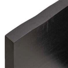 Greatstore sötétszürke kezelt tömör tölgyfa asztallap 220x60x4 cm