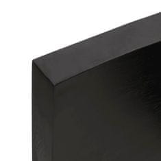 Greatstore kezelt sötétszürke tömör tölgyfa asztallap 140x60x6 cm