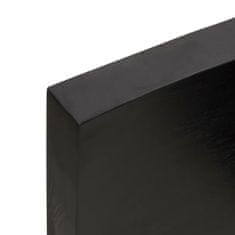 Greatstore kezelt sötétszürke tömör tölgyfa asztallap 200x40x6 cm