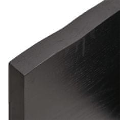 Greatstore kezelt sötétszürke tömör tölgyfa asztallap 220x60x4 cm