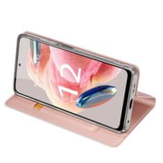 Dux Ducis Skin Pro könyv tok Xiaomi Redmi Note 12, rózsaszín