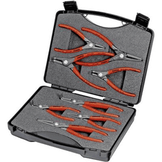 Knipex Precíziós biztosítógyűrű-fogó készlet kompakt kofferben, 8 részes, 00 21 25 S (00 21 25)