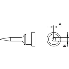 Weller LT pákahegy, forrasztóhegy LT-1S kerek formájú, ceruza alakú hegy 0.2 mm (54443699)