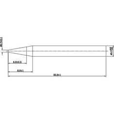 Toolcraft Long Life univerzális ceruzahegy formájú, központosított csúcs pákahegy, forrasztóhegy 3.5 mm (588035)