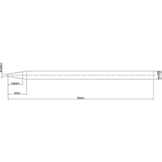 Toolcraft Long Life univerzális ceruzahegy formájú, központosított csúcs pákahegy, forrasztóhegy 4.0 mm (588059)