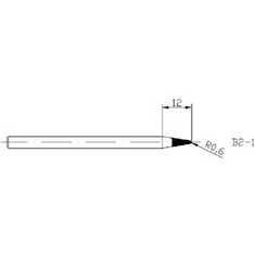 BaseTech Tartalék pákahegy, ceruza forma, hegy méret: 1 mm, (588410)