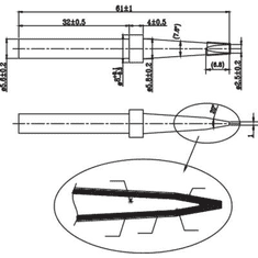Toolcraft Pákahegy 5.6mm-es véső formájú 23/45W-os pákához KK-23045P Tip D (1013234)