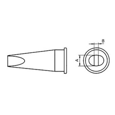 Weller LHT-C WSP 150 pákához rövid, kétoldalt csapott, véső formájú pákahegy, forrasztóhegy 3.2 mm (T0054445599)