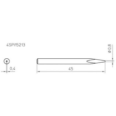 Weller WHS40 pákahegy 0,8mm-es ceruzahegy formájú 4SPI15213-1 (4SPI15213-1)