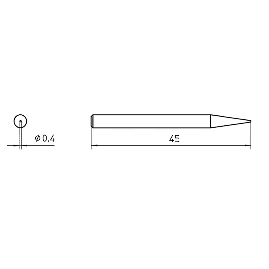 Weller WHS40 pákahegy 0,4mm-es ceruzahegy formájú 4SPI15210-1 (4SPI15210-1)