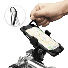Spigen Univerzális, kerékpáros / biciklis tartó, 50 - 89 mm, kormányra szerelhető, 360°-ban forgatható, A250, fekete (sérült csomagolás) (RS91000SCS)