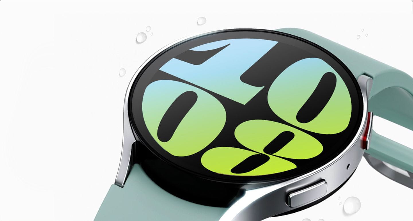 Okosóra smartwatch Samsung Galaxy Watch6 okosóra nagy teljesítményű okosóra egészségügyi funkciók Wear OS operációs rendszer egyedi funkciók fejlett funkciók Google Pay EKG vér oxigénszint fitnesz óra zászlóshajó teljesítmény minőségi anyag EKG prémium feldolgozás tartós anyagok NFC fizetések belső memória zene multisport kamera vezérlés tartós anyagok